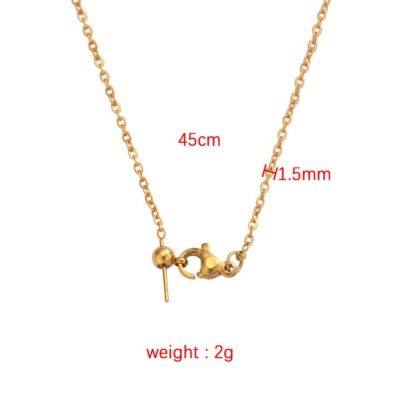 Stainless Steel Chain Necklace Manufacturer - Buddhism Gold-Plated Universal with Beads DIY Simple for Travel Accessories