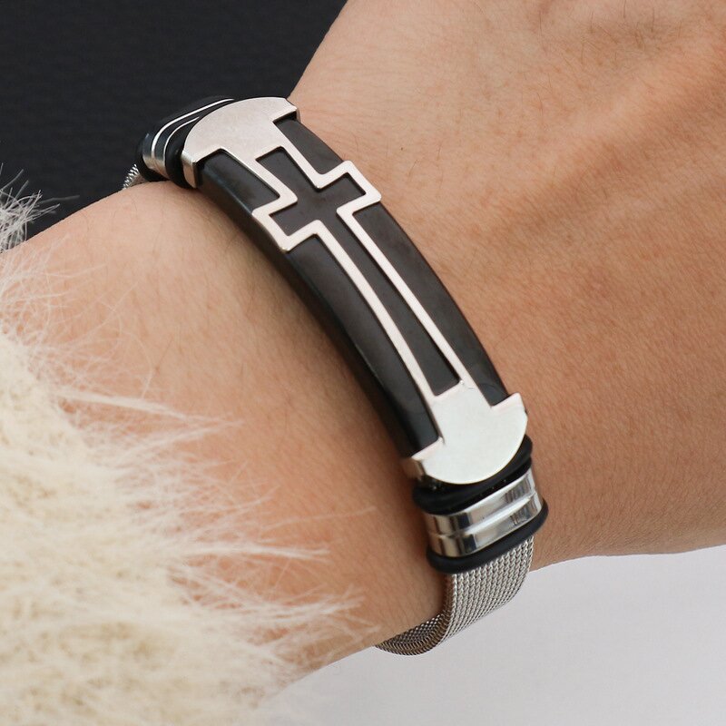 Stainless Steel Bracelet Manufacturer - Hypoallergenic Men's Fashion Couple Jewelry Adjustable for Men