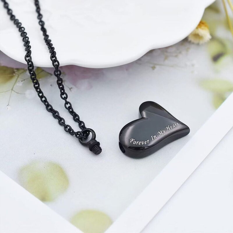 Stainless Steel Heart-Shaped Urn Pendant Manufacturer - Personalized Blank Simple Fashion Pearl-Incrrased Cremation Jewelry Lover Pet Chains