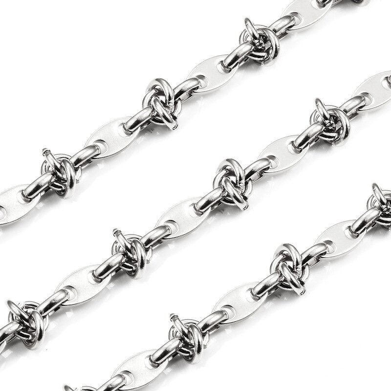 Stainless Steel Coffee Bean Chain Manufacturer - New Knotted Fashion DIY Necklace Bracelet