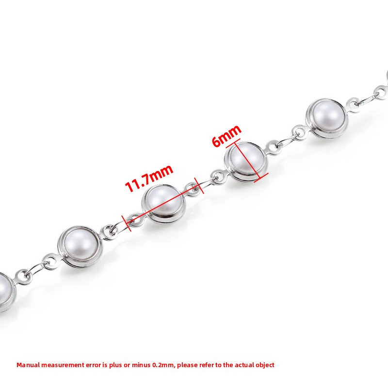 Stainless Steel Pearl Chain Manufacturer - Unisex Trendy DIY Wrapped Bead Necklace Bracelet Fine Chains Accessory Non-Fading Fashionable