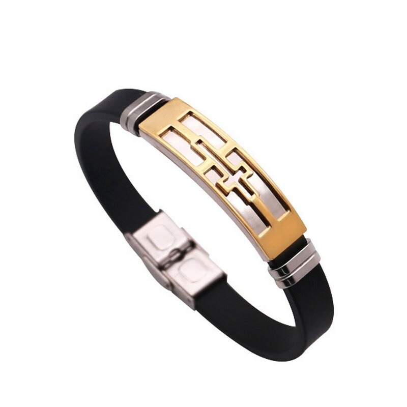 Stainless Steel Cross Silicone Bracelet Manufacturer - Thanksgiving Day Gift Religious Jesus Christ 316L Christian Wristband