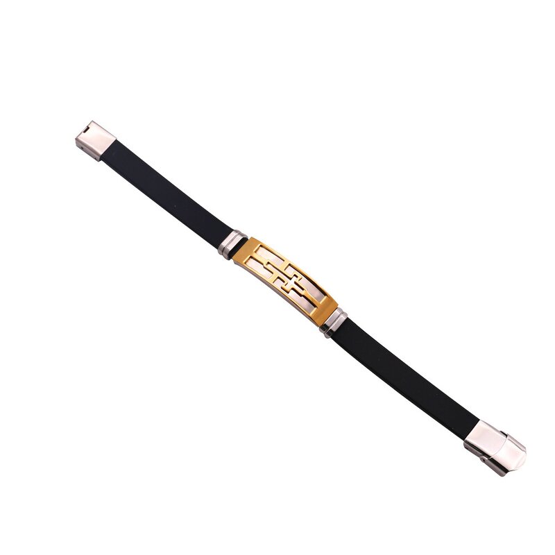 Stainless Steel Cross Silicone Bracelet Manufacturer - Thanksgiving Day Gift Religious Jesus Christ 316L Christian Wristband