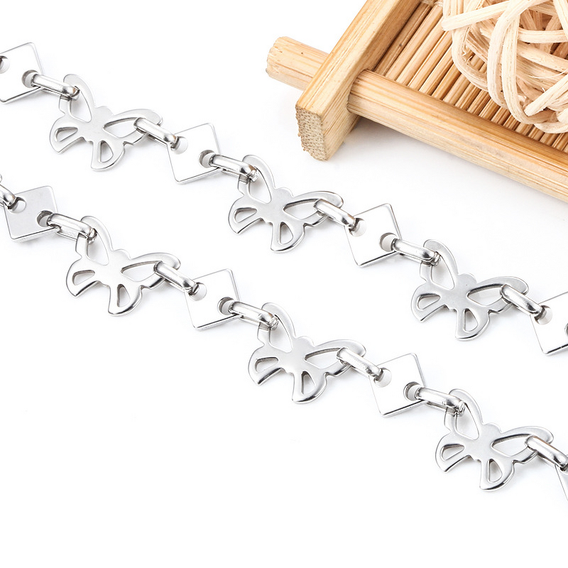 Stainless Steel Butterfly Chain Manufacturer - Stylish New Diamond-Inspired Clavicle Chain Trendy Fashion Accessories for DIY