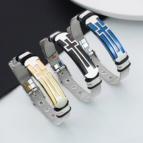 Stainless Steel Bracelet Manufacturer - Hypoallergenic Men's Fashion Couple Jewelry Adjustable for Men