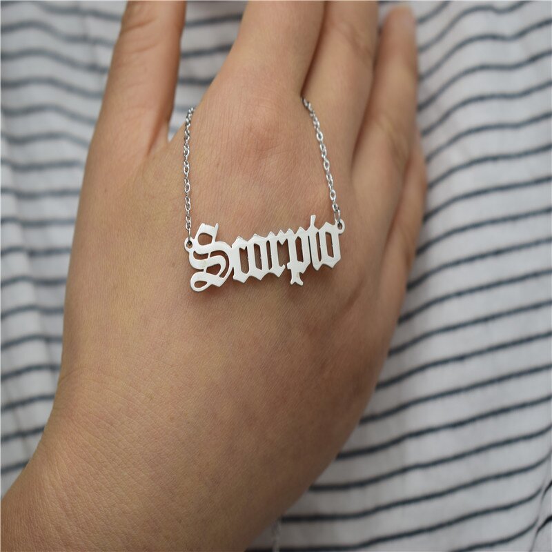 Stainless Steel Horoscope Sign Necklace Manufacturer - Waterproof Custom Name 18K Zodiac Factory