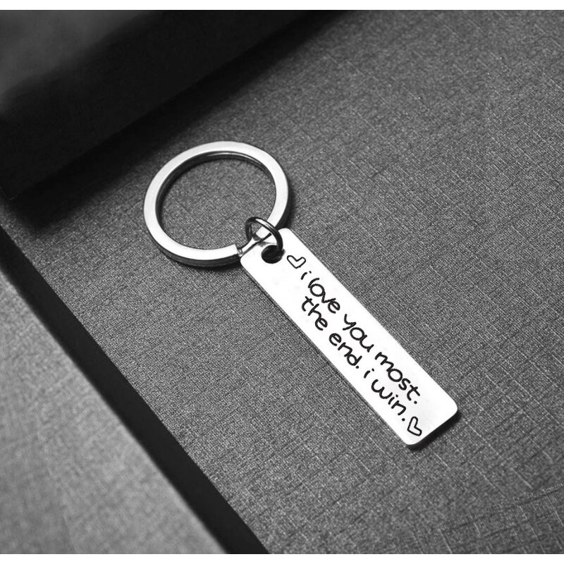 Stainless Steel Keychain Manufacturer - Online Shop Cheap Wholesale Custom Personalized Gift Jewelry Letter Wedding Date Name Engraved