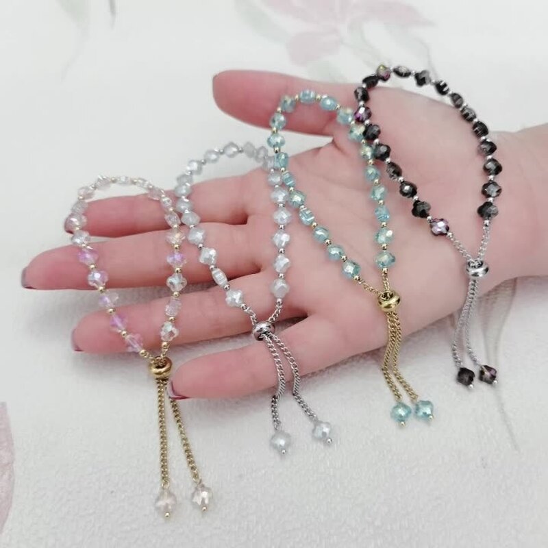 Stainless Steel Bead Chain Bracelet Manufacturer - Wholesale Classical Boho Style Multilayer 6mm Natural Agate Stone Stackable Bangle Jewelry
