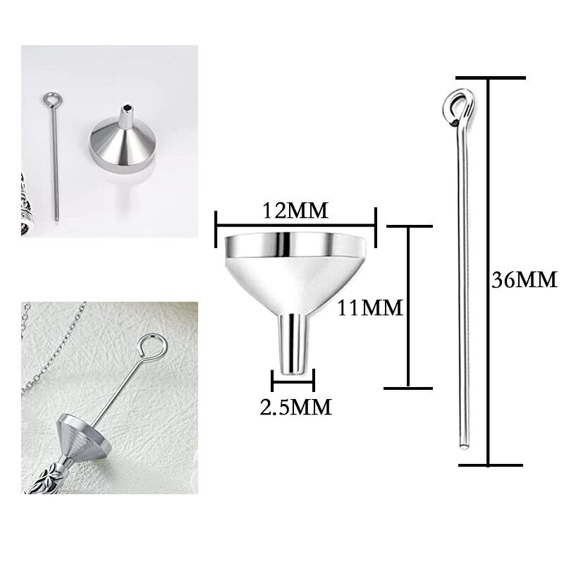 Jewelry Box Manufacturer - Luxury Black Velvet with Screwdriver Ashes Urn Tools Small Funnel Pet Pendant Tools for Fashion Pendant Necklaces