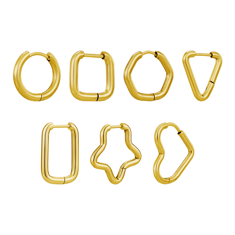 Stainless Steel Earrings Manufacturer - Promotion High-End Luxury French Personalized Unique Geometric Design Accessible Jewelry for Gifts