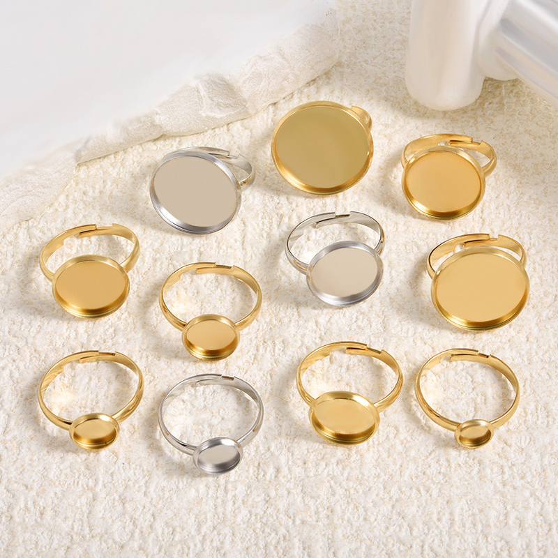 Stainless Steel Ring Holder Manufacturer - Wholesale Linsa Jewelry Ins Style Adjustable Base Tray Handmade DIY Empty