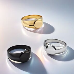 Stainless Steel Blank Ring Manufacturer - 10mm Smooth Women Children's Trendy Simple Fashion Cold Wind Seal Cross-Border Jewelry Wholesale