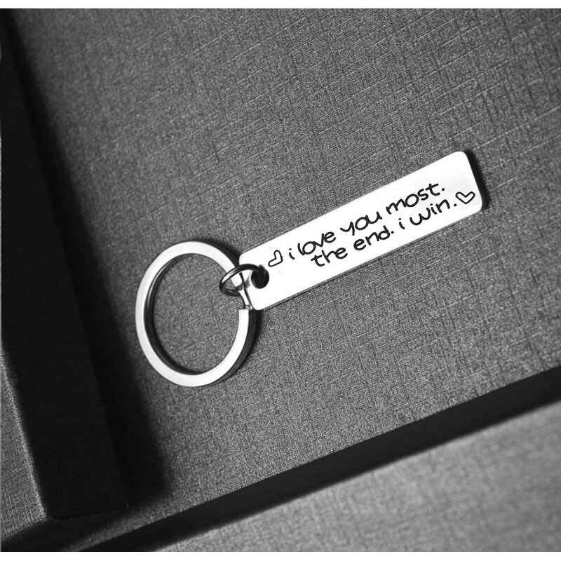 Stainless Steel Keychain Manufacturer - Online Shop Cheap Wholesale Custom Personalized Gift Jewelry Letter Wedding Date Name Engraved