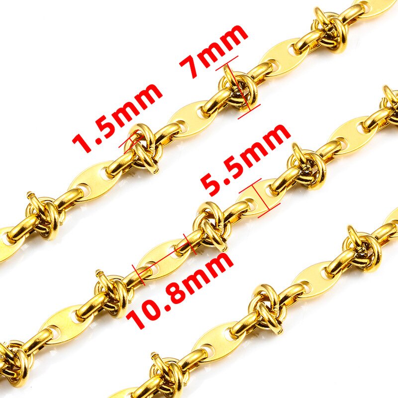 Stainless Steel Coffee Bean Chain Manufacturer - New Knotted Fashion DIY Necklace Bracelet