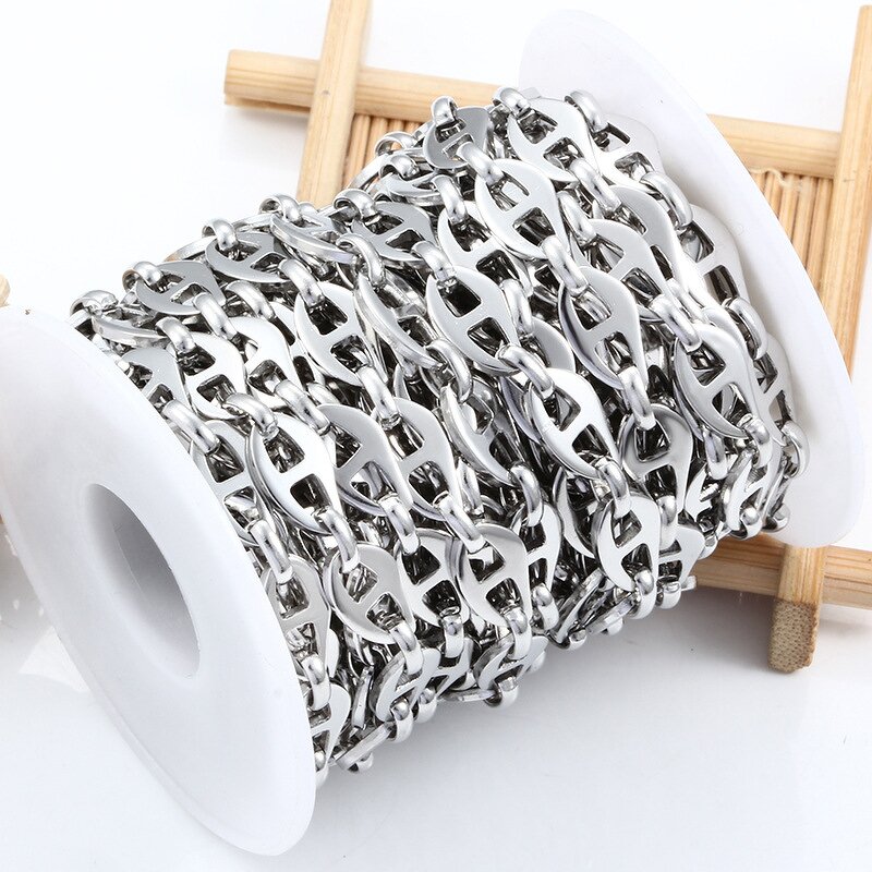 Stainless Steel Pig Nose Chain Necklace Manufacturer - Factory Direct Sale 18K Gold Vacuum Plated Selling by Meter