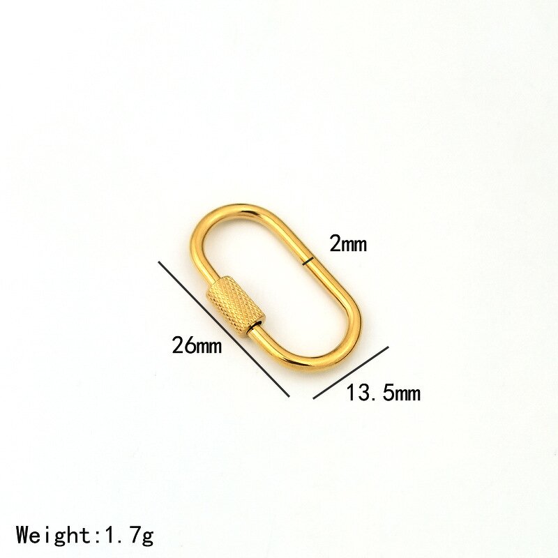 Stainless Steel Link Clasp Manufacturer - Oval Jewelry Making With PVD Gold Electroplating Coating for Permanent Heart Making Accessory