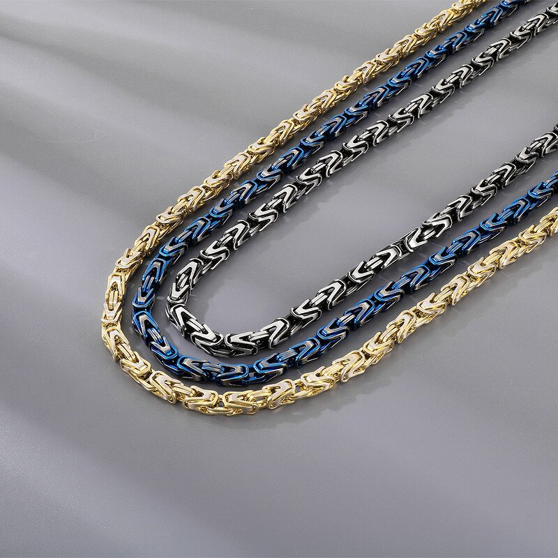 Stainless Steel Cuban Link Chain Manufacturer - 2026 Linsa Jewelry Luxury Gold Plated 6mm 8mm Necklace for Men Colorful Designer