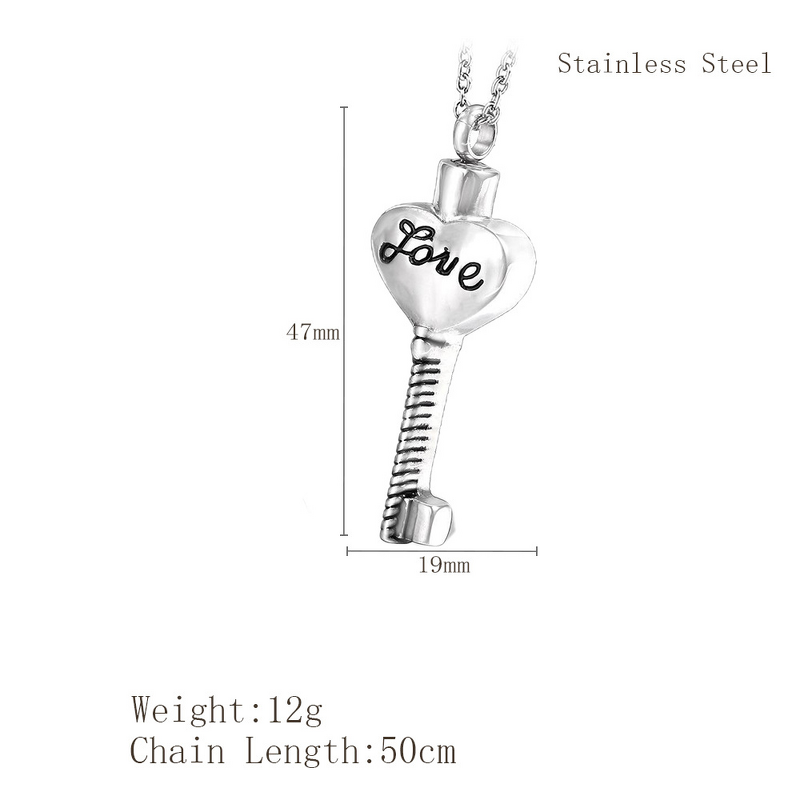 Stainless Steel Perfume Bottle Necklace Manufacturer - European American Trendy Commemorative Family Pet Urn Pendant Personalized Jewelry