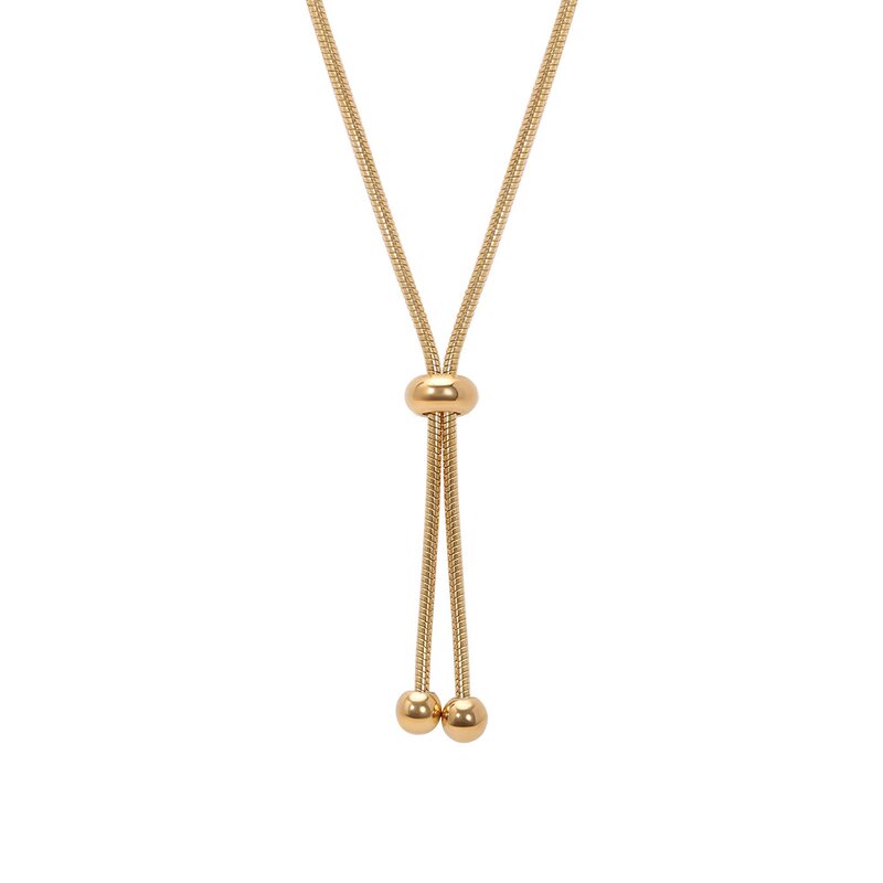 Stainless Steel Snake Bone Necklace Manufacturer - Fashion Adjustable for Women Pull-out Pendant Female Delicate Elegant Choker Chain