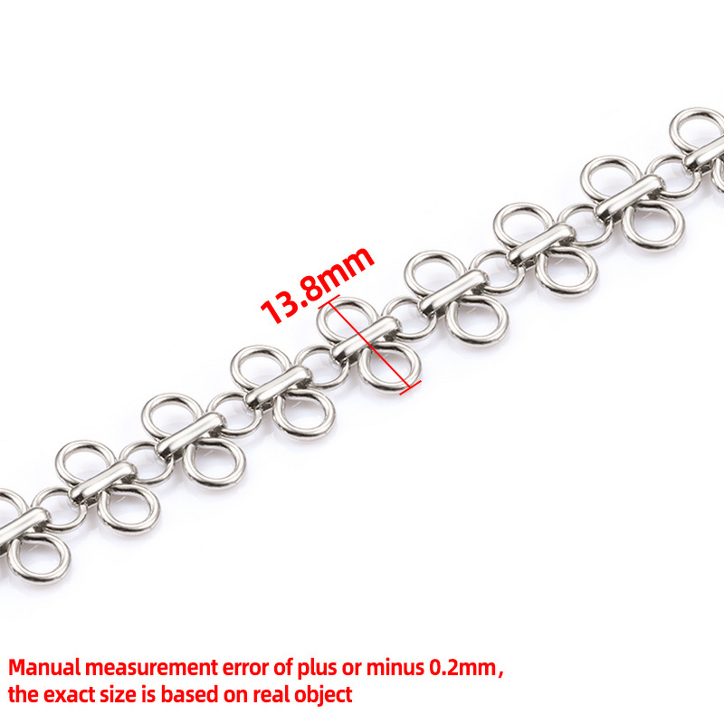 Stainless Steel Four-Leaf Clover Chain Manufacturer - Handmade Unisex New DIY Fashion Bracelet and Necklace Non-Fading Handcrafted Jewelry