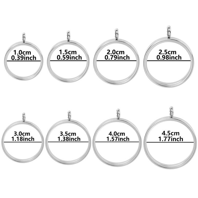 Stainless Steel Locket Pendant Manufacturer - Promotion High Quality Floating Round Memory Glass Window Locket Necklace for Ashes