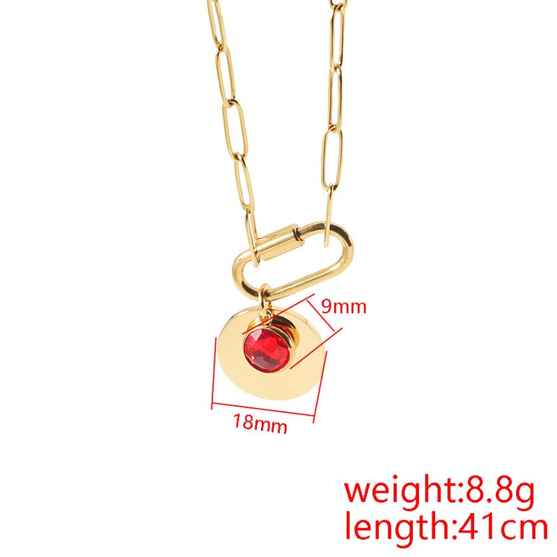 Stainless Steel Wafer Pendant Bracelet Manufacturer - Geometric Trendy Paper Clip Women's Korean Simple Versatile Gift