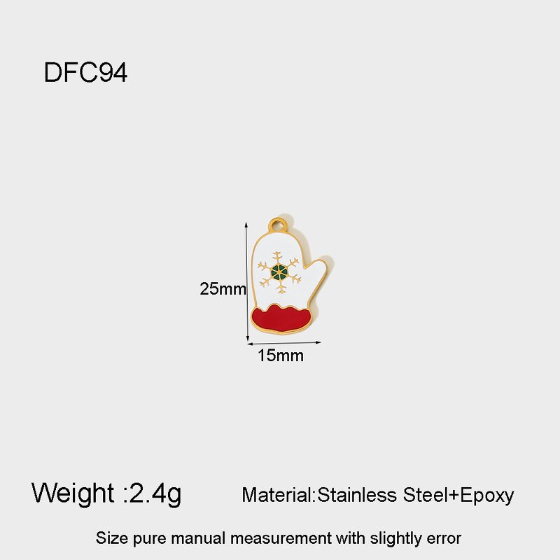 Stainless Steel Snowman Elk Pendant Manufacturer - Women's Punk European American Cross-border Christmas Oil Dropping DIY Jewelry Accessories