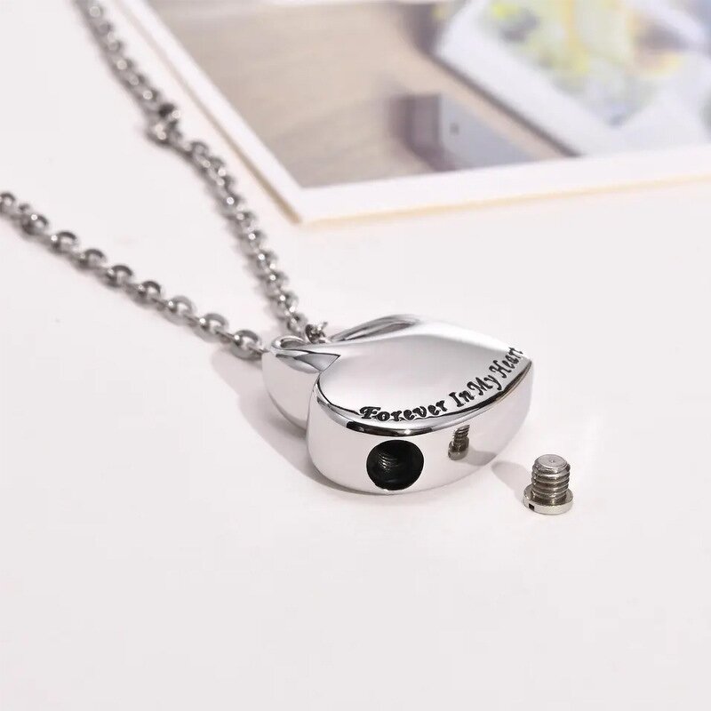 Stainless Steel Heart-Shaped Urn Pendant Manufacturer - Personalized Blank Simple Fashion Link Cremation Jewelry Trendy Commemorative for Lover
