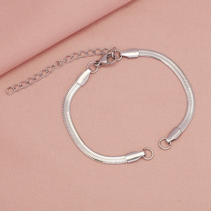 Stainless Steel Blade Chain Bracelet Manufacturer - Cross-border European American Geometric Women's Trendy Light Luxury Design Fashion All-match DIY 15 5CM