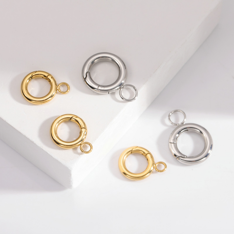 Round Clasp Manufacturer - Bag Accessories Hardware Electroplated 316 Stainless Steel Material DIY Jewelry Key Ring Open Ring Spring Ring