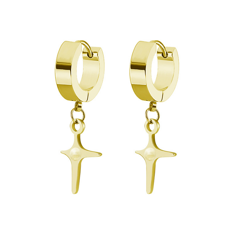 Stainless Steel Ear Cuffs Manufacturer - 2026 European American Style Simple Personality Fashion Pendant Earrings Hot Sale for Gifts