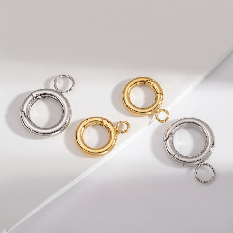 Round Clasp Manufacturer - Bag Accessories Hardware Electroplated 316 Stainless Steel Material DIY Jewelry Key Ring Open Ring Spring Ring
