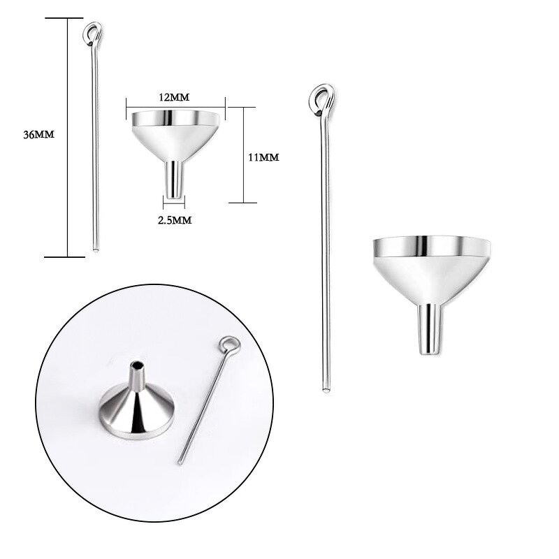 Stainless Steel Cremation Urn Pendant Manufacturer - 10mm Factory Fine Jewelry Accessory for Cremation Necklace Charm Equipment Funnel for Urn