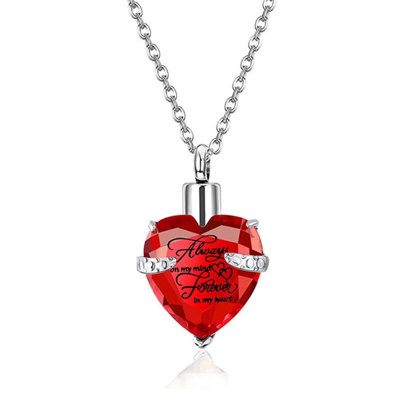 Stainless Steel Heart-Shaped Pendant Manufacturer - Perfume Bottle Love Necklace Animal Relative's Ashes for Children Titanium Steel Cinerary