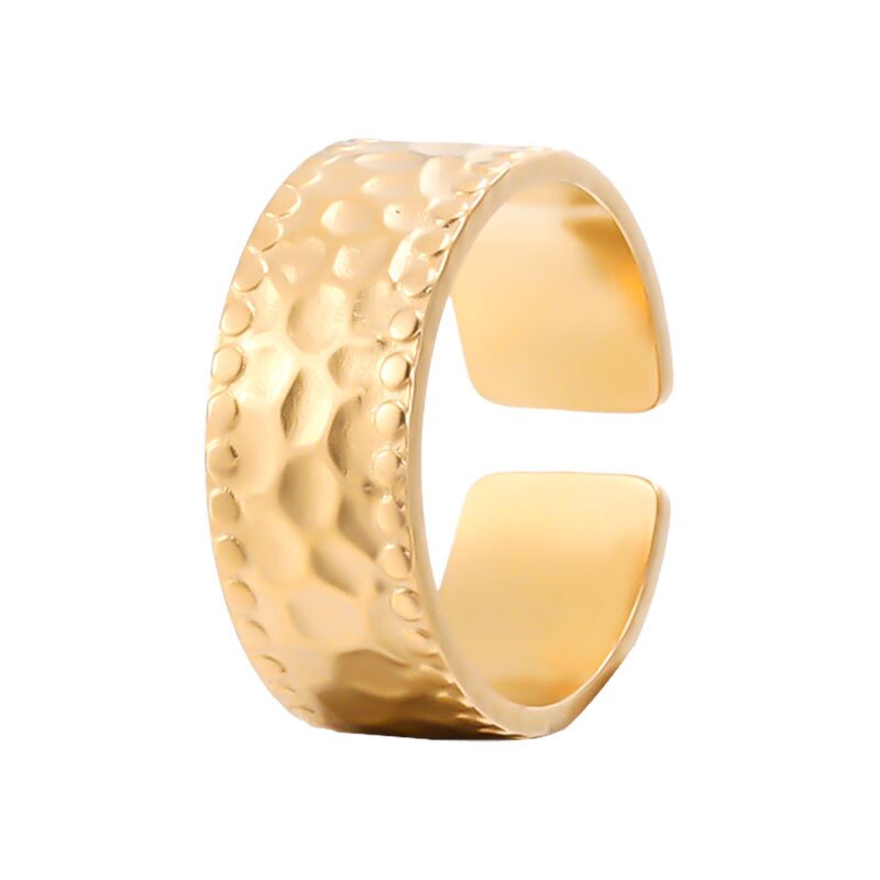 Stainless Steel Adjustable Ring Manufacturer - New Style Customized 18K Gold Plated Open Finger for Women