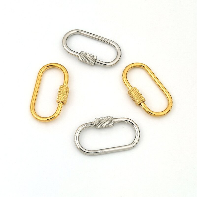 Stainless Steel Link Clasp Manufacturer - Oval Jewelry Making With PVD Gold Electroplating Coating for Permanent Heart Making Accessory