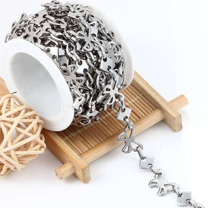 Stainless Steel Butterfly Chain Manufacturer - Stylish New Diamond-Inspired Clavicle Chain Trendy Fashion Accessories for DIY