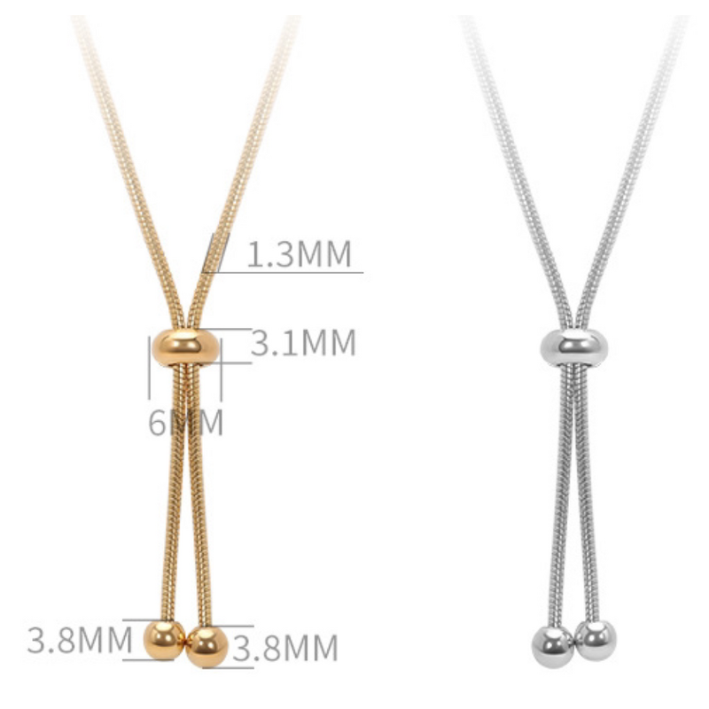 Stainless Steel Snake Bone Necklace Manufacturer - Fashion Adjustable for Women Pull-out Pendant Female Delicate Elegant Choker Chain
