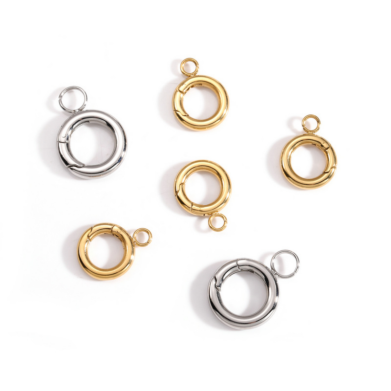 Round Clasp Manufacturer - Bag Accessories Hardware Electroplated 316 Stainless Steel Material DIY Jewelry Key Ring Open Ring Spring Ring