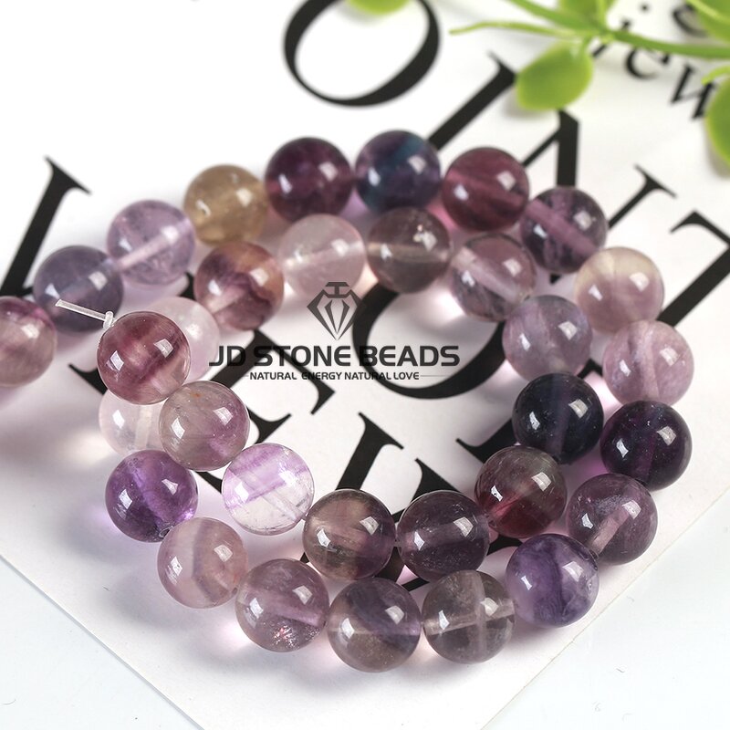 Ice Fluorite Gemstone Beads - Natural Colorful 4-12mm Pick Size Beads for Jewelry Making