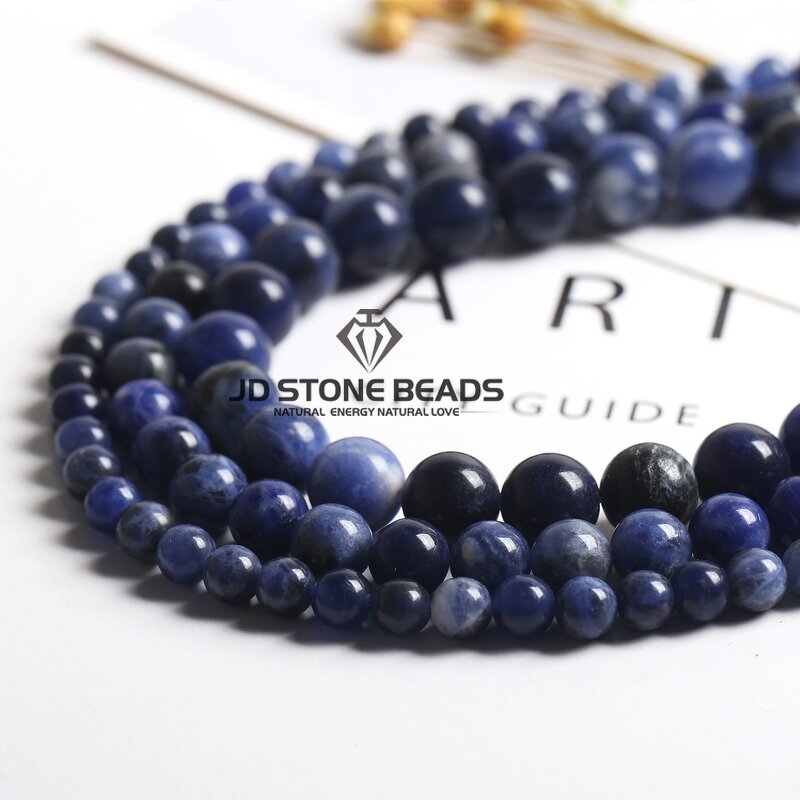 Natural Sodalite Beads - Matte Blue Faceted Gemstone for Bracelet Necklace Jewelry