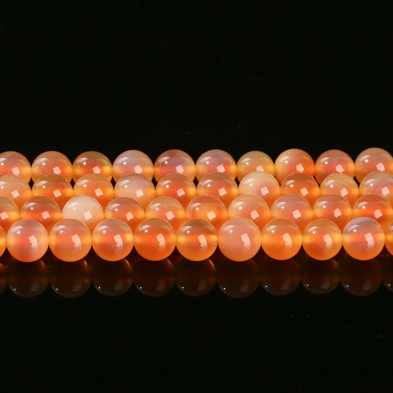 Orange Sugar Heart Agate Beads - 8mm New Fashion High Quality for Jewelry Making