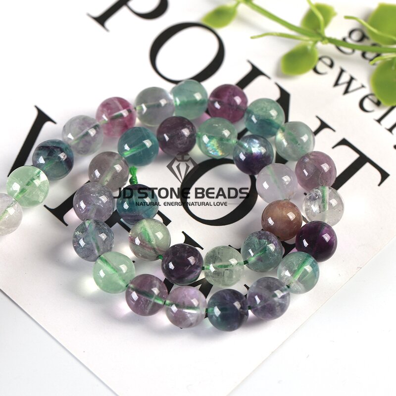 Ice Fluorite Gemstone Beads - Natural Colorful 4-12mm Pick Size Beads for Jewelry Making