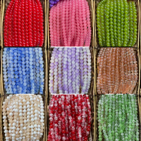 Single Pure Color Glass Beads - Multicolor 8mm Round Beads for DIY Jewelry Making