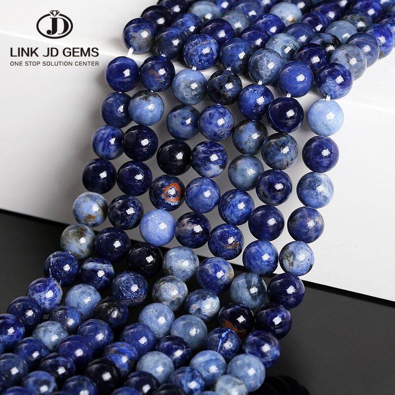 Natural Sodalite Beads - Matte Blue Faceted Gemstone for Bracelet Necklace Jewelry