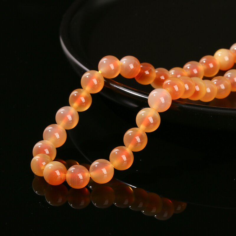 Orange Sugar Heart Agate Beads - 8mm New Fashion High Quality for Jewelry Making