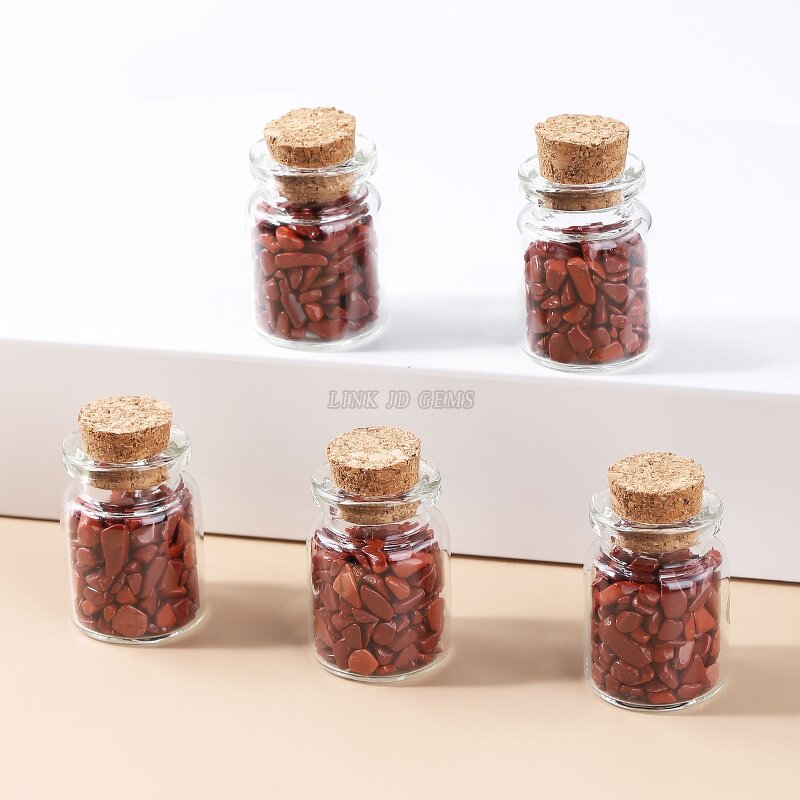 Natural Crystal Crushed Stone Wishing Bottle - Natural Stone Gift Set Desktop Decoration