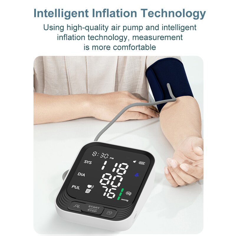 Blood Pressure Monitor Manufacturer - Accurate Digital Backlit LED Heart Rate 2x199 Memory Adjustable Arm