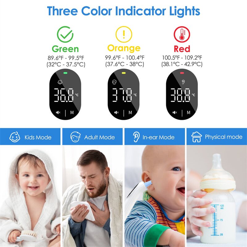 Thermometer Manufacturer - Wireless No-Touch Baby Ear Digital Infrared Bluetooth Forehead