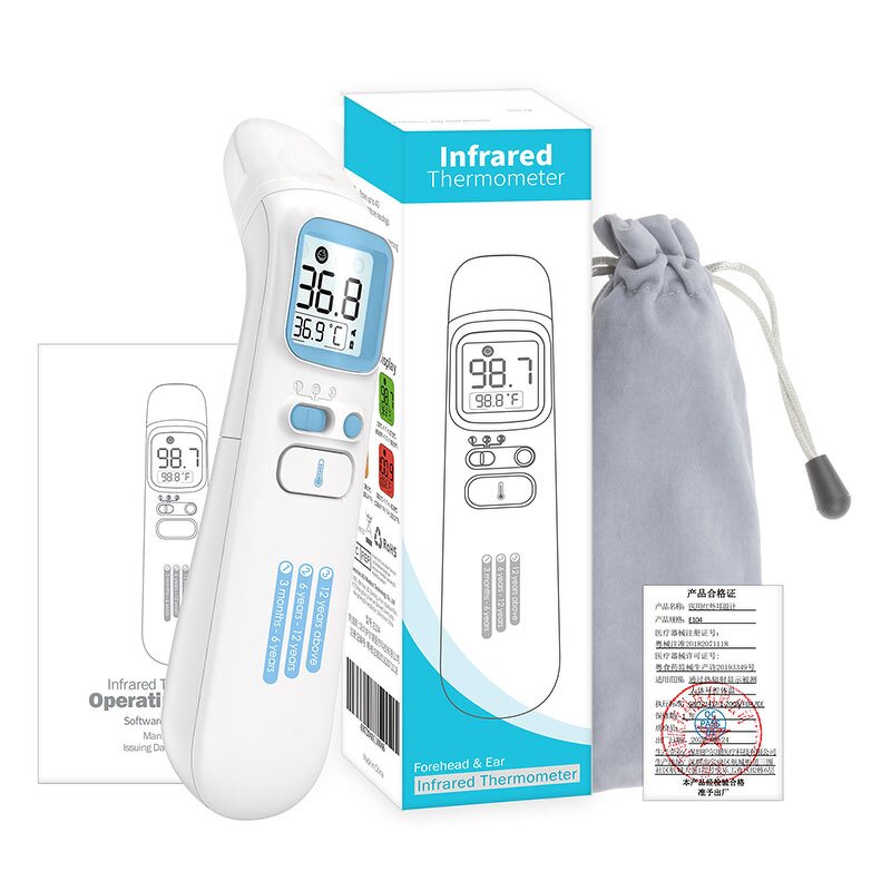 Thermometer Manufacturer - AOJ Medical Infrared Termometro Infravermelho Forehead Ear Child Digital Laser